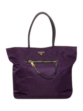 Prada Purple Nylon Tessuto Tote Bag