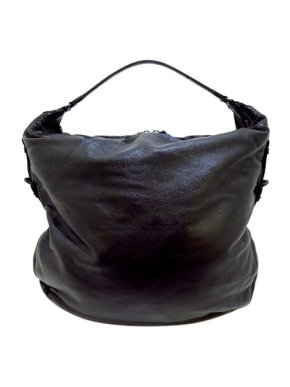 Bottega Veneta Vintage Black Leather Soft Tote Bag