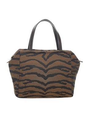 Fendi Animal Print Canvas Tote Bag