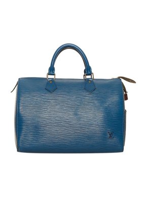 Louis Vuitton Blue Epi Leather Speedy 30 Bag