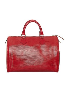 Louis Vuitton Red Epi Leather Speedy 30 Bag