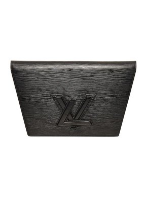 Louis Vuitton Vintage Black Epi Leather Trapeze Clutch Bag