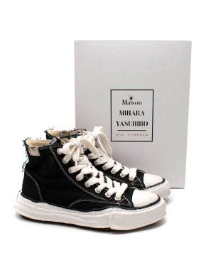 Maison Mihara Yasuhiro Black Canvas High Tops