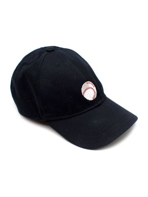 Thom Browne Black Baseball Embroidered Cotton Baseball Hat