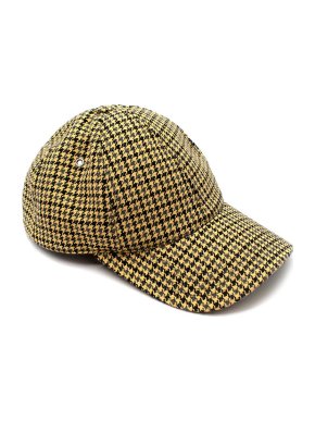 Ami Yellow Houndstooth Baseball Cap