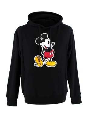 Takahiromiyashita The Soloist. Black Disney Mickey Mouse Print Hoodie