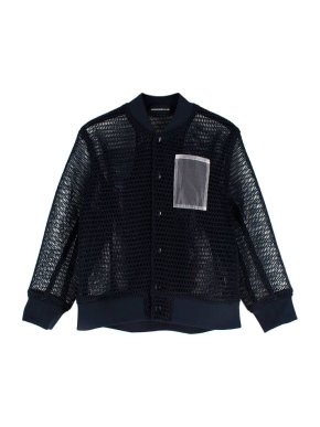 Undercover Anime Applique Navy Mesh  Bomber Jacket