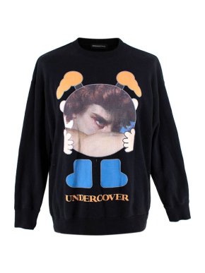 Undercover Black Cotton Renaissance Print Sweatshirt