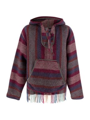 Kapital Striped Wool Fringed Hoodie