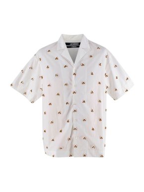Jacquemus White Cotton L'Amour Beaded Shirt