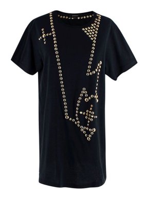 Givenchy Charcoal Cotton Studded T-Shirt