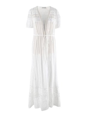 Self Portrait Long White Lace Sundress