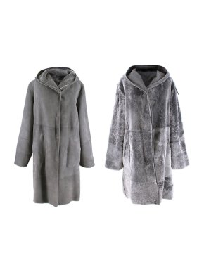 Manzoni 24 Grey Reversible Shearling Coat