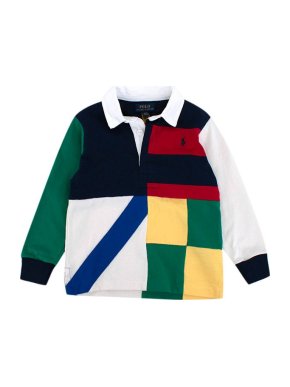 Kids 3Y Colourblock Cotton Polo Shirt