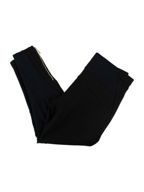 Versace Black Mesh Panelled Tapered Trousers