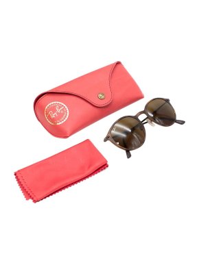 Ray-Ban Dark Havana Acetate Round Lens Sunglasses