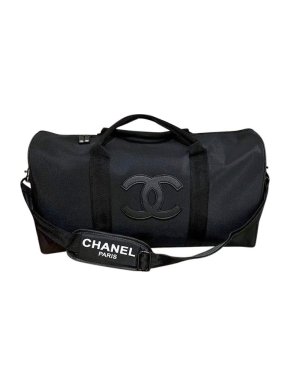 Chanel Black Nylon VIP gift CC Duffle Bag