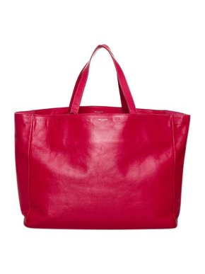 Saint Laurent Red Leather East West Tote Bag