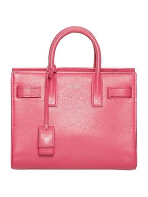 Saint Laurent Pink Leather Sac de Jour Bag