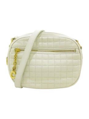 Celine Cream Leather Quilted C Camera Bag