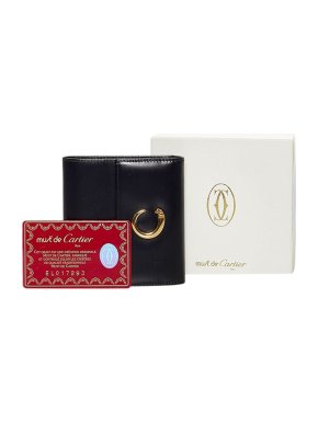 Cartier Black Leather Panthere Wallet