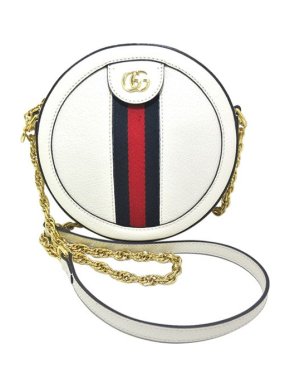 Gucci White Leather Ophidia  Bag