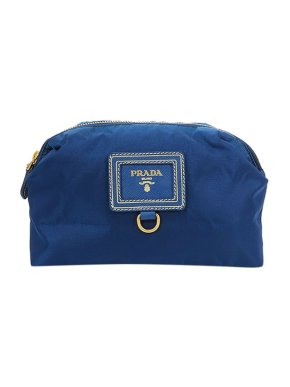 Prada Blue Nylon Tessuto Pouch