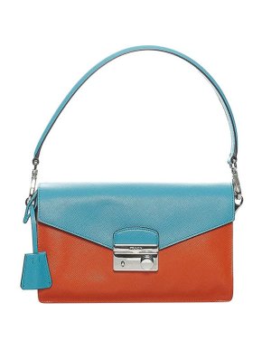 Prada Bicolour Saffiano Sound Lock Bag