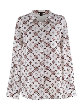 Louis Vuitton White Fleur De Monogram Silk Shirt
