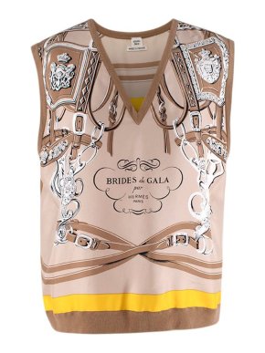 Hermes Brides De Gala Silk Knit Vest