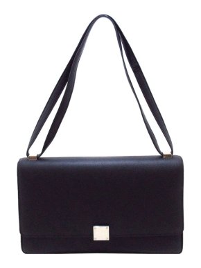Celine Black Leather Case Bag