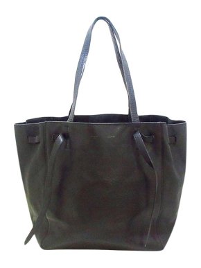 Celine Black Leather Phantom Cabas Tote Bag