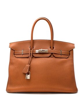 Hermes Gold Togo Leather Birkin 35 Bag PHW