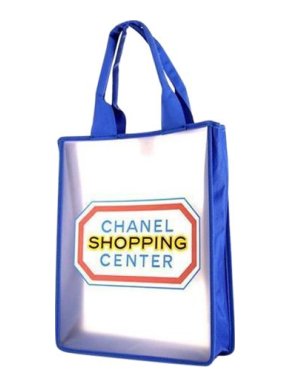 Chanel VIP Blue Canvas/PVC Shopping Centre Tte