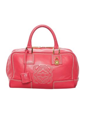 Loewe Vintage Pink Amazona 28 Boston Bag
