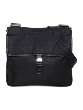 Prada Black Nylon Tessuto Messenger Bag