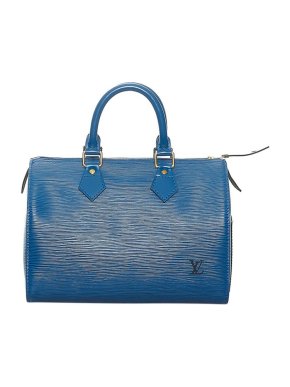 Louis Vuitton Blue Epi Leather Speedy 25 Bag