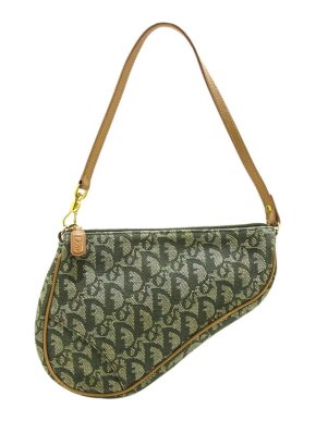 Dior Vintage Oblique Monogram Canvas Mini Saddle Bag