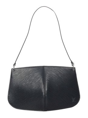 Louis Vuitton Black Epi Leather Demi Lune Pochette