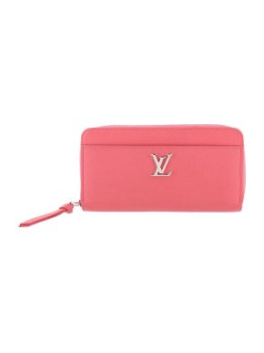 Louis Vuitton Pink Leather Lockme Zippy Long Wallet