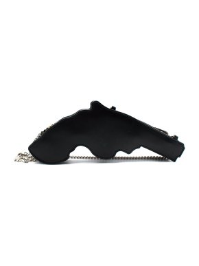 Saint Laurent Black Leather Gun Bag