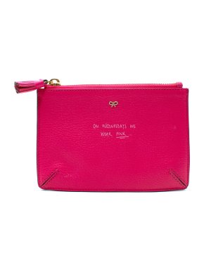 Anya Hindmarch On Wednesdays We Wear Pink Leather  Wallet