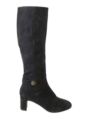 Dolce & Gabbana Black Suede Knee Boots