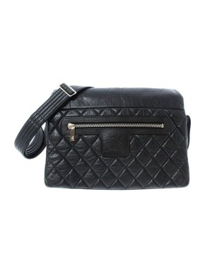 Chanel Black Aged Calfskin Coco Cocoon Messenger Bag