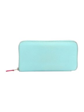 Hermes Tiffany Blue Epsom Leather Azap Classique Wallet