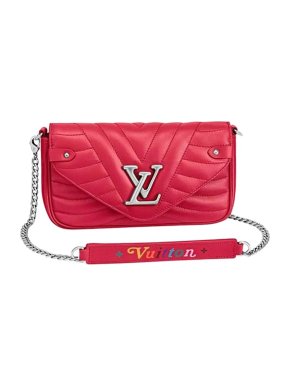 Louis Vuitton Red Leather New Wave Chain Bag
