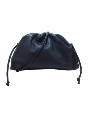 Bottega Veneta Navy Leather The Mini Pouch Bag