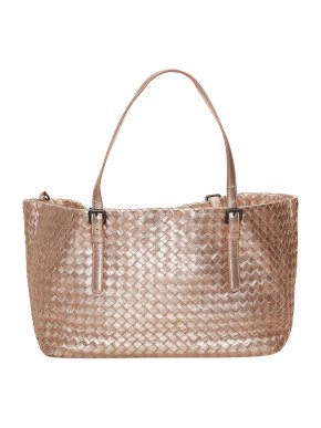 Bottega Veneta Metallic Intrecciato Leather Tote Bag