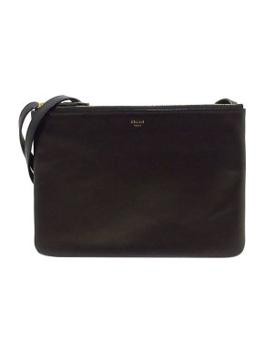 Celine Black Leather Trio Bag
