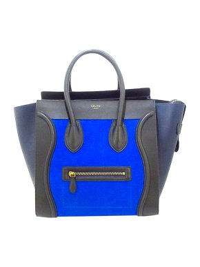 Celine Tricolour Leather Mini Luggage Tote Bag